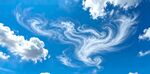 蓝天下的梦幻卷云奇观