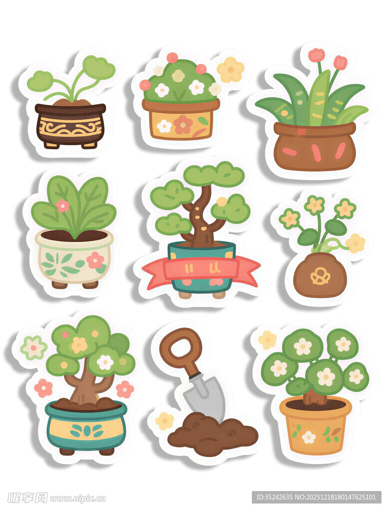 盆栽贴纸