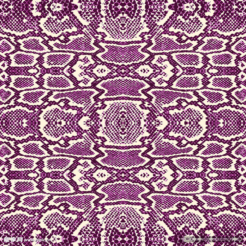 紫色几何花纹图案设计
