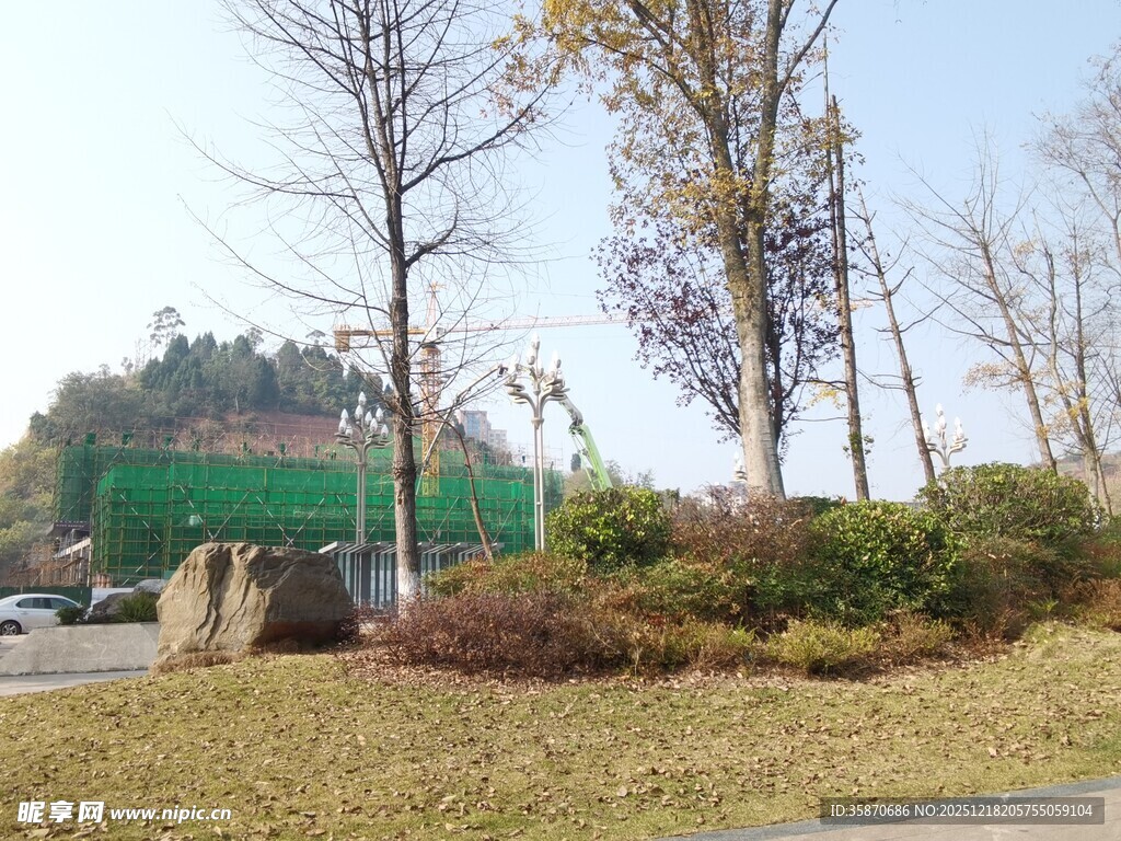 户外绿化景观场景