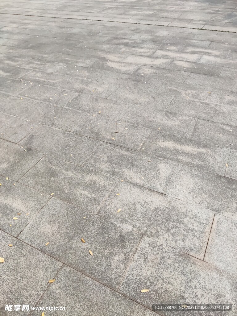 灰色石砖地面纹理特写