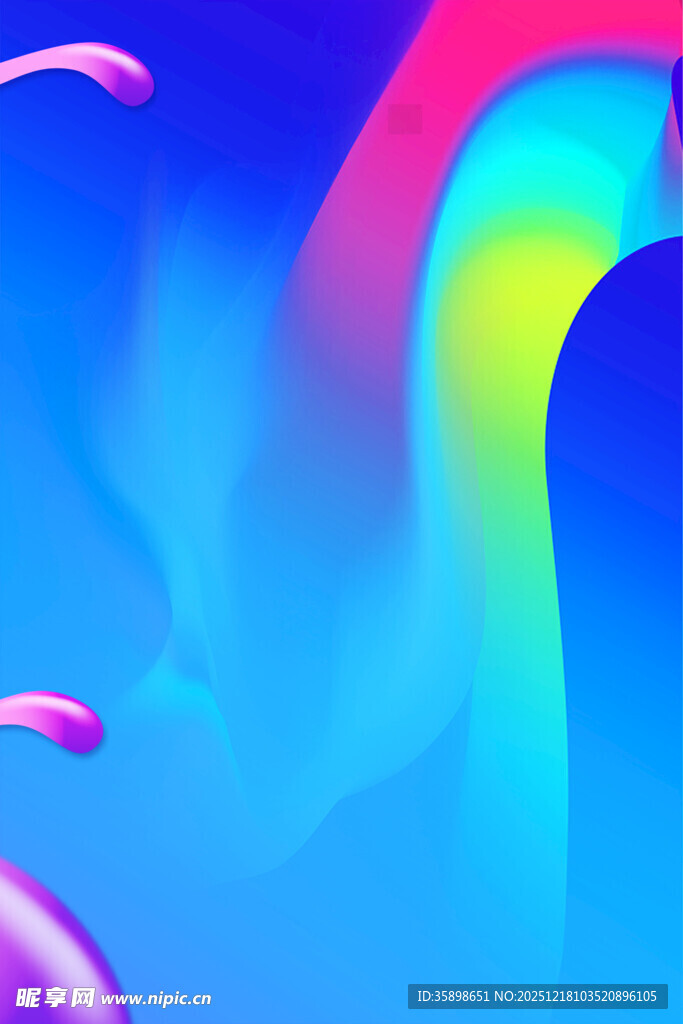 梦幻渐变流体艺术画面