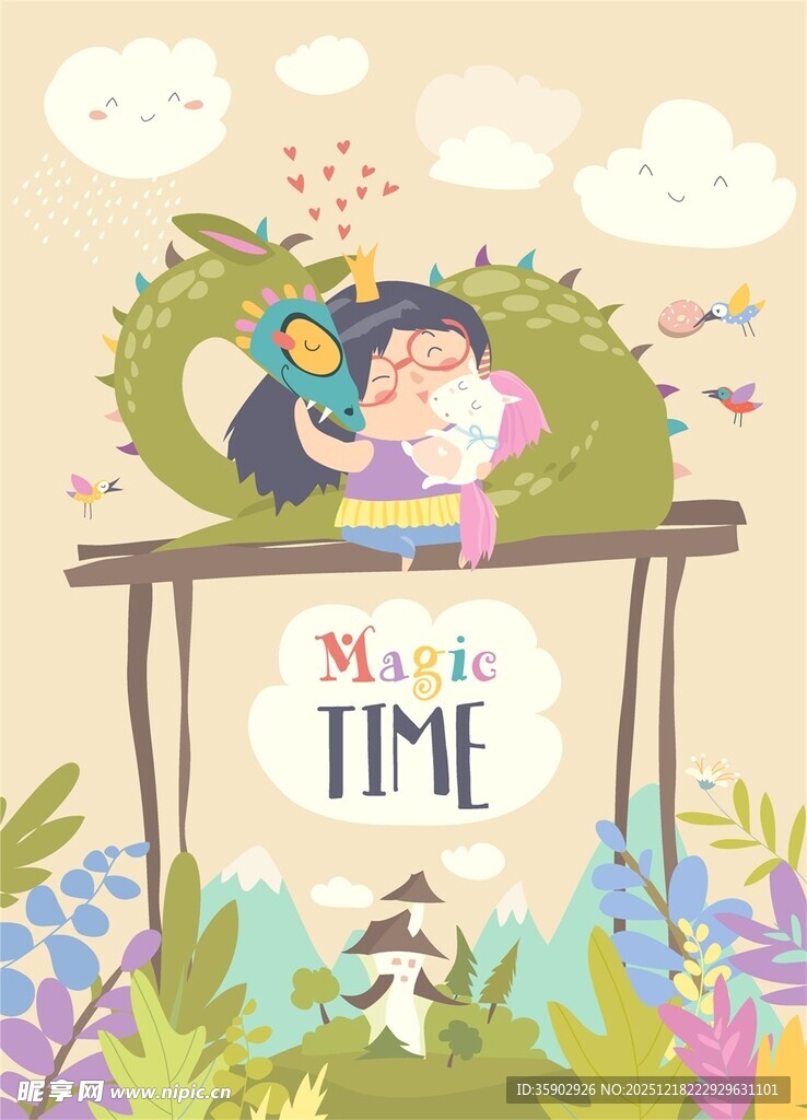 女孩惬意享受午睡时光