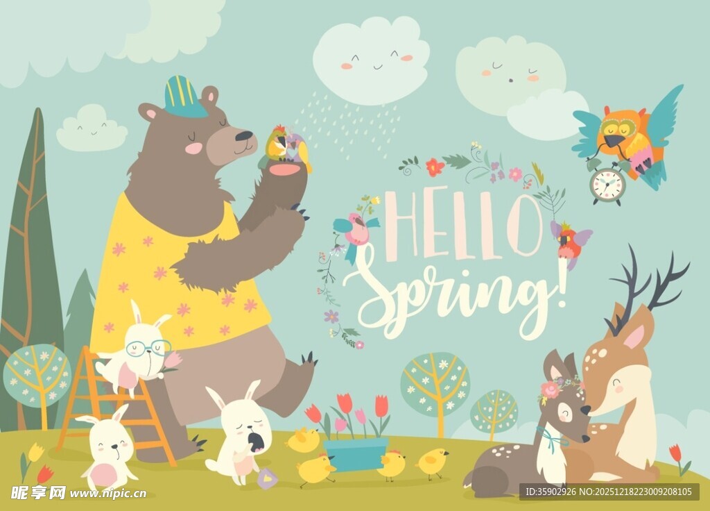 春日动物欢聚场景