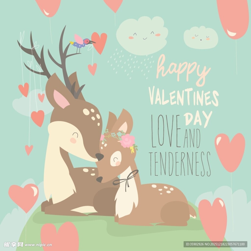 情人节的小鹿情侣