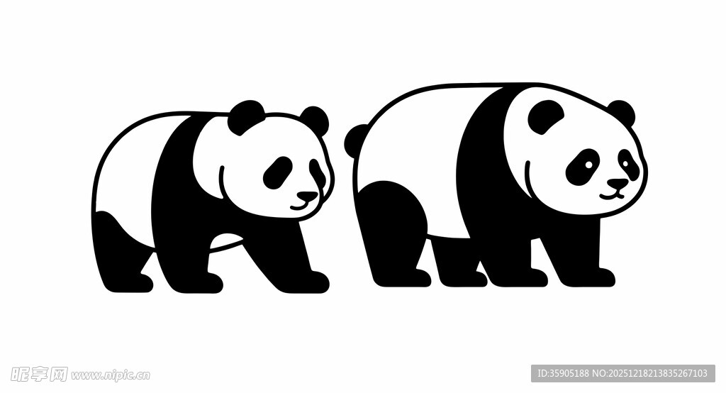熊猫矢量图