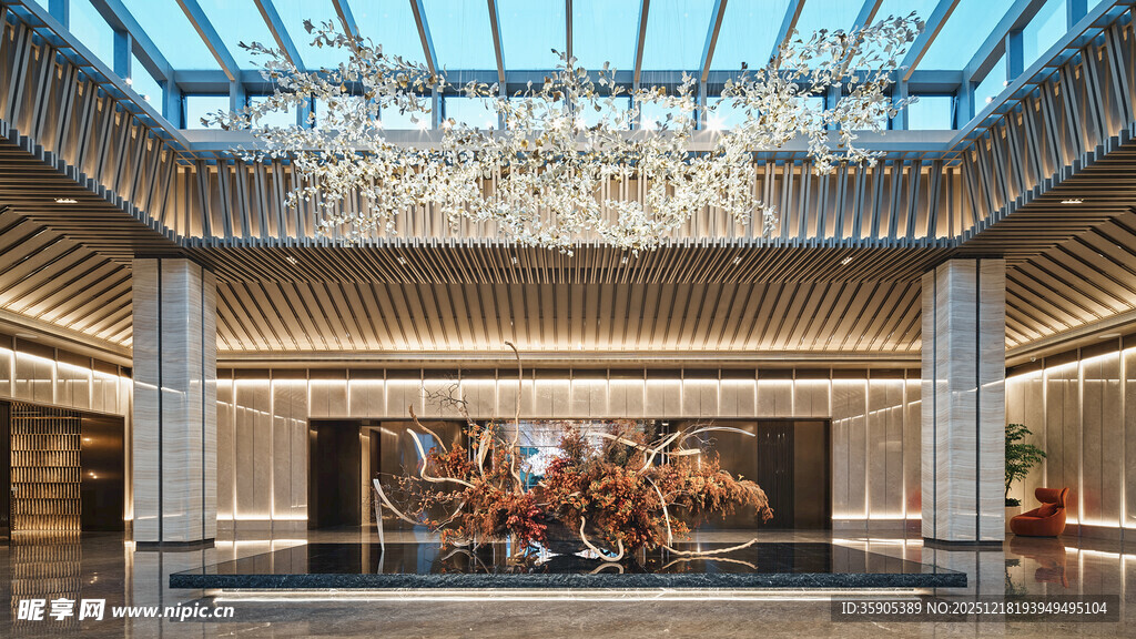 中式大厅内的华丽景观