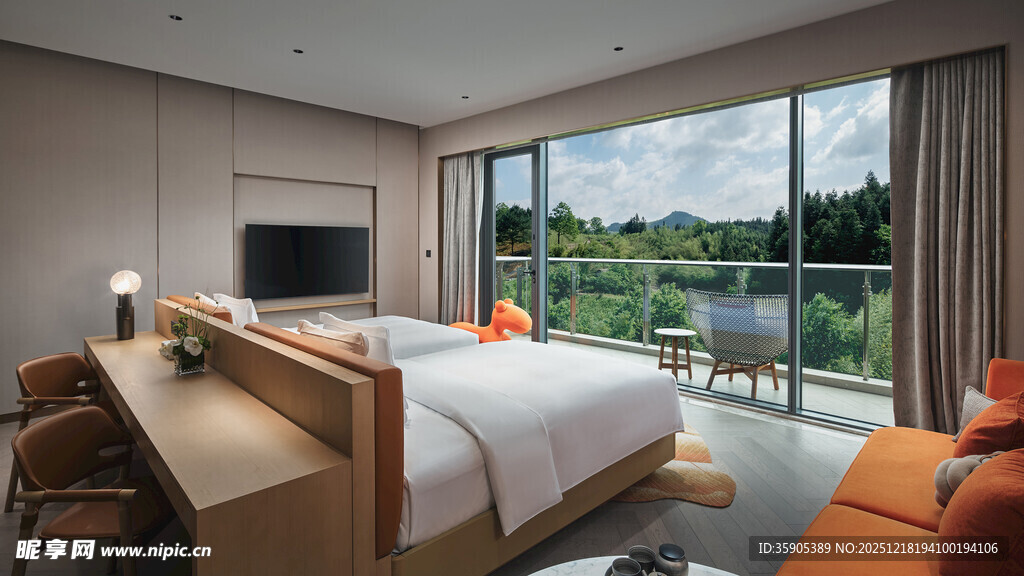 现代简约风舒适卧室景观