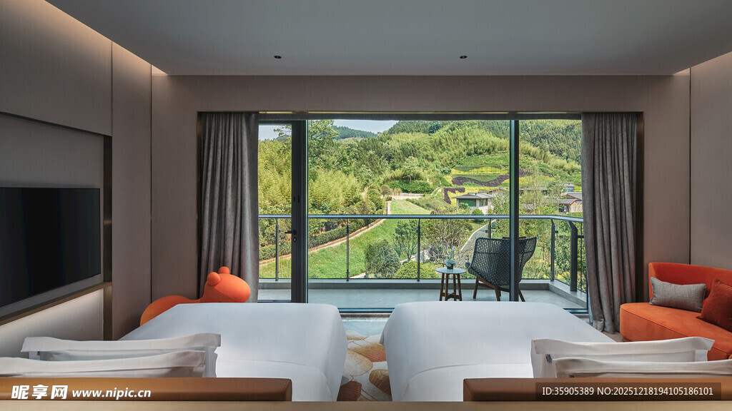 现代简约风豪华卧室景观