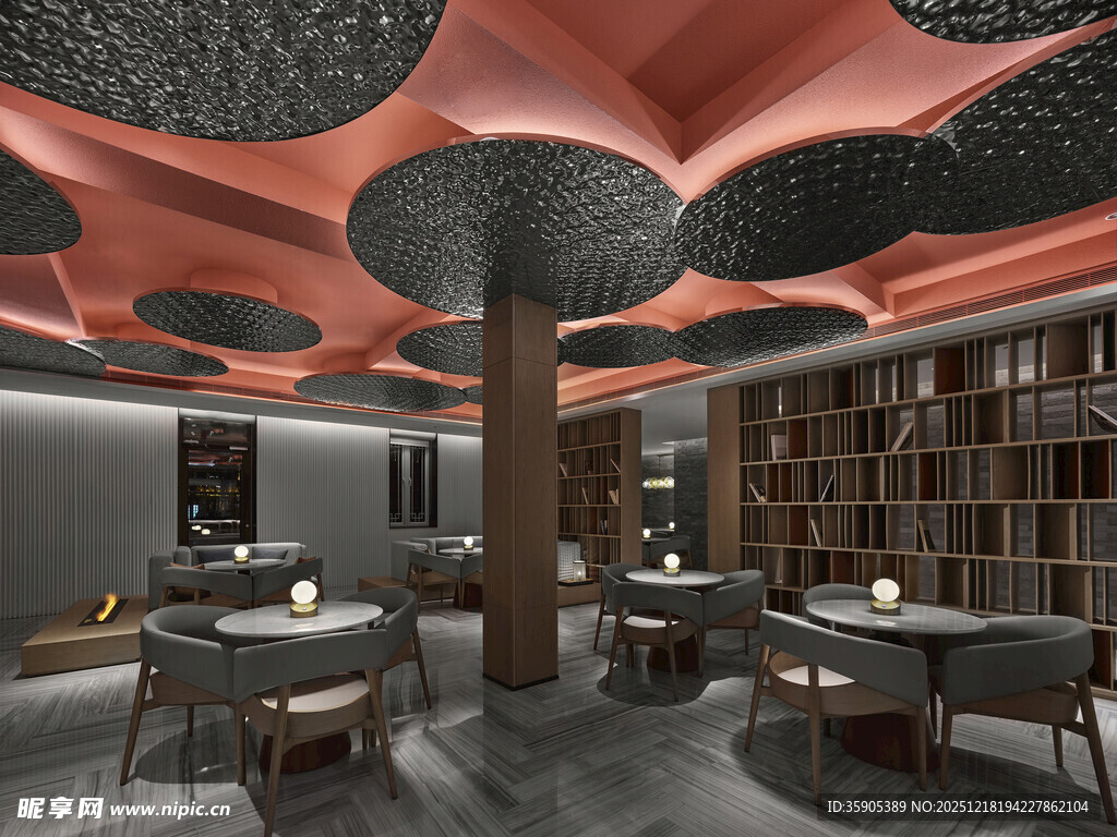 现代时尚餐厅内部空间