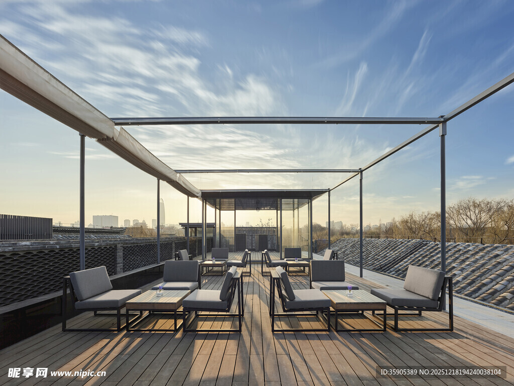 现代露台户外休闲空间