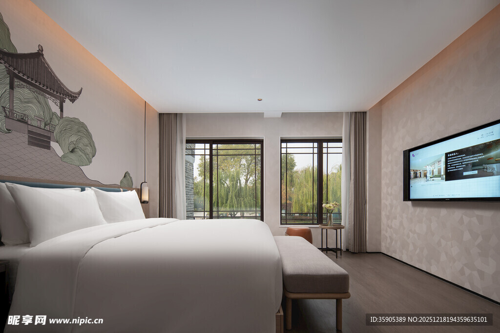 现代简约风舒适卧室空间