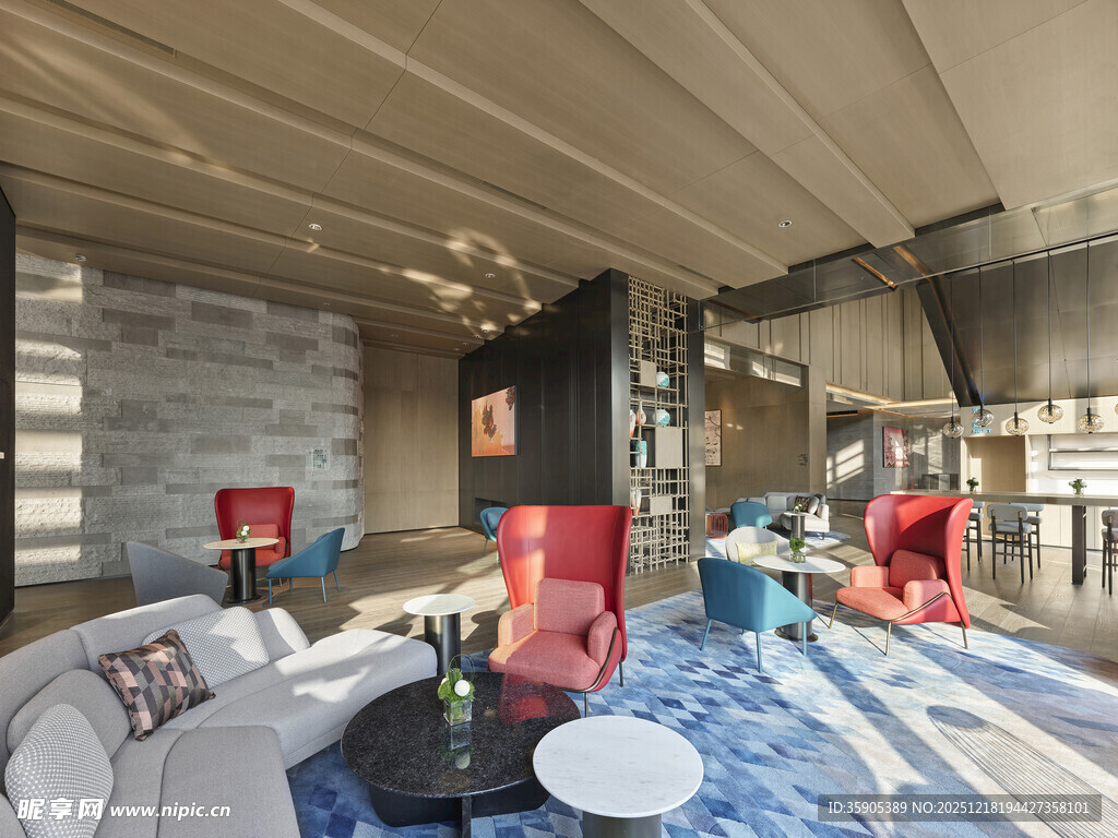 现代时尚客厅室内场景