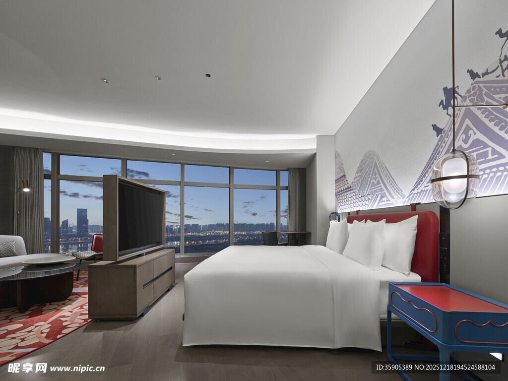 现代简约风豪华卧室景观