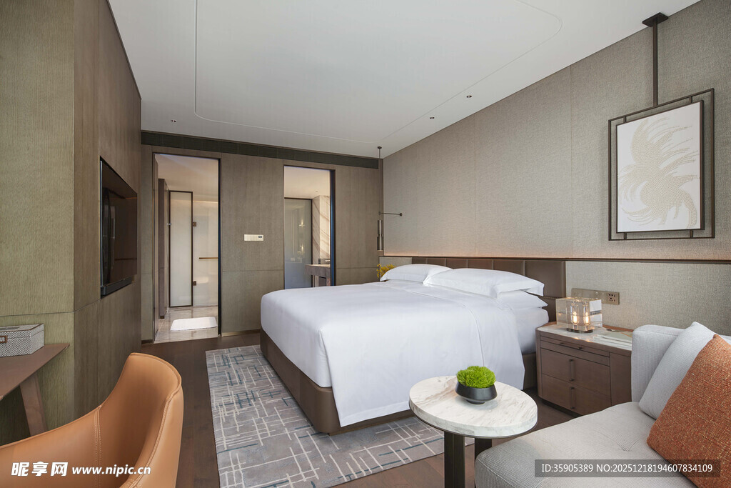 现代简约风格温馨卧室空间