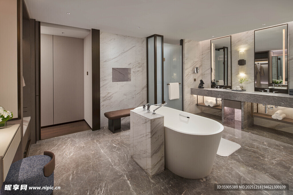 现代豪华浴室优雅空间