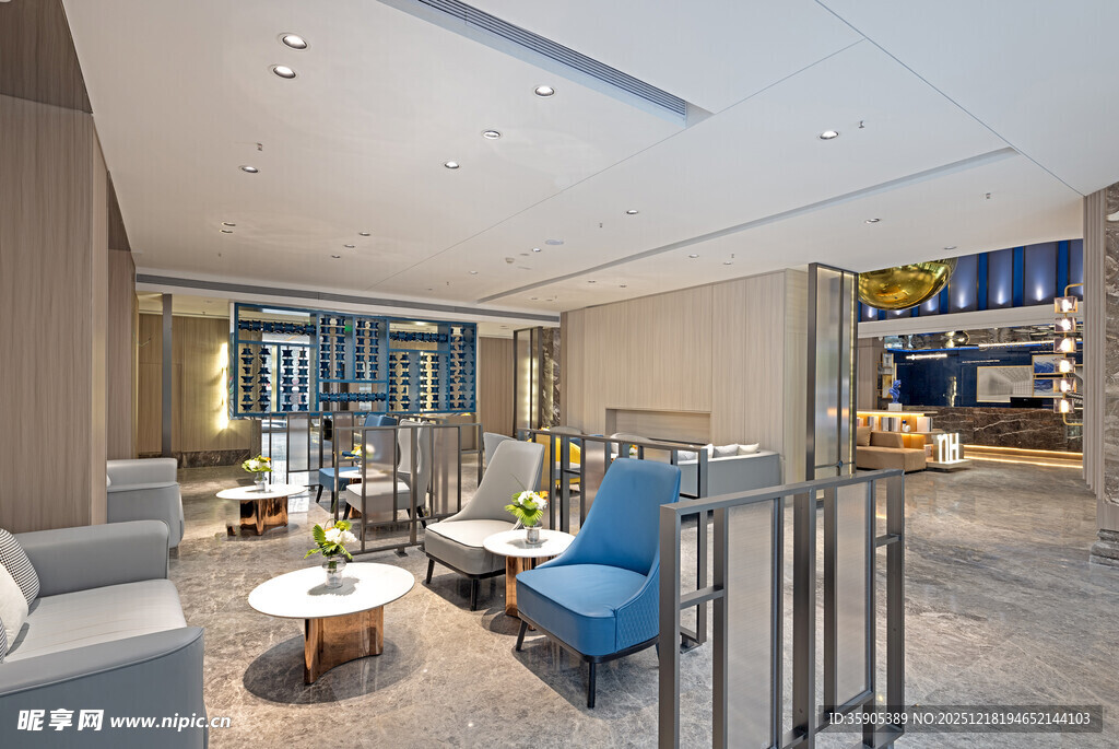 现代风格舒适室内休息区