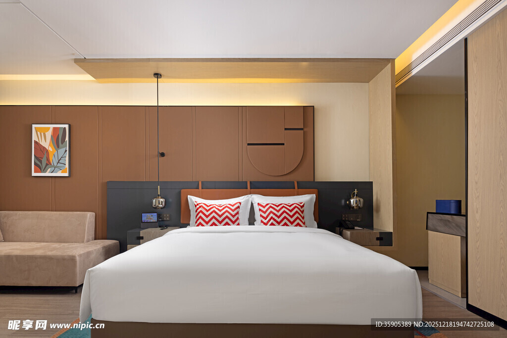 现代简约风格温馨卧室空间