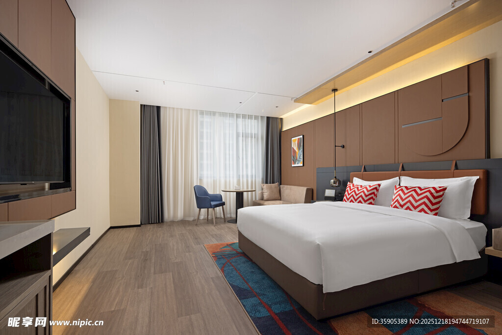 现代简约风格温馨酒店客房