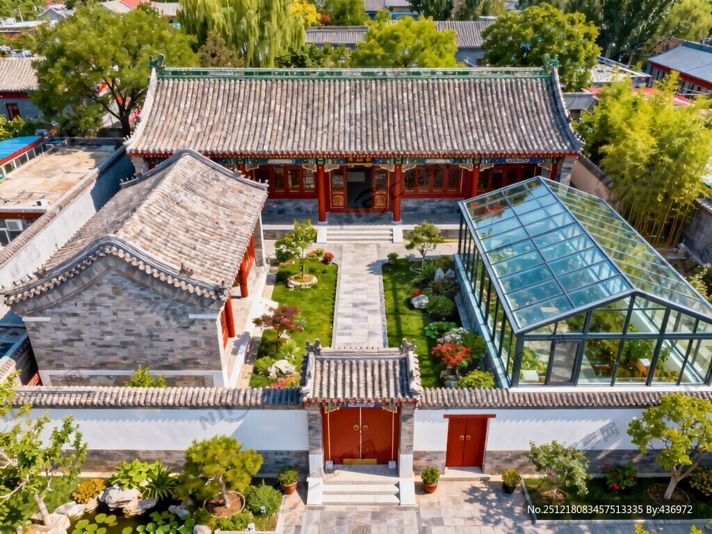 古代建筑风格的四合院