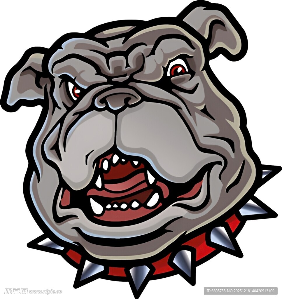 凶猛斗牛犬卡通形象