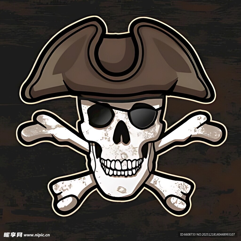 海盗骷髅标志图案