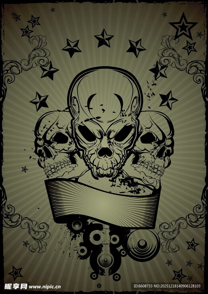 骷髅纹身图案设计