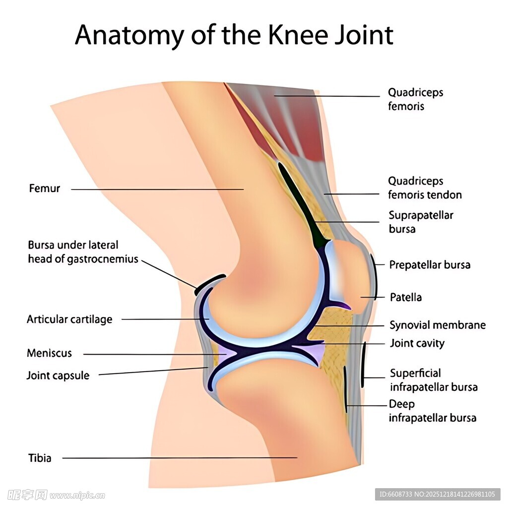 膝关节解剖图