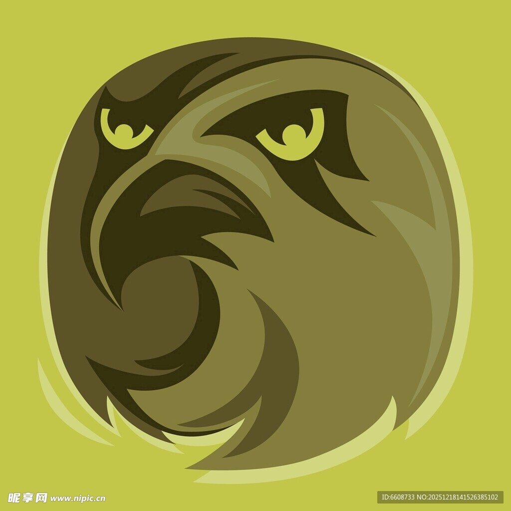 愤怒的鹰头形象