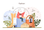 时尚购物插图