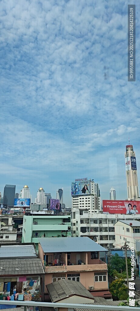 泰国曼谷芭城市天际线与建筑景观