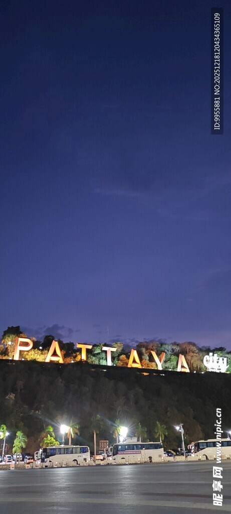 泰国曼谷芭夜幕下的城市河畔风光