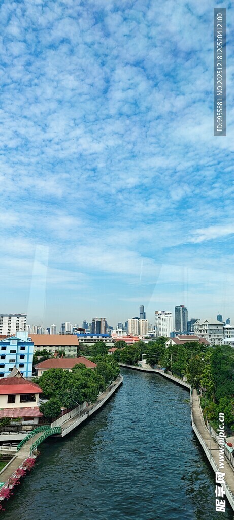 泰国曼谷芭提雅城市河畔风光