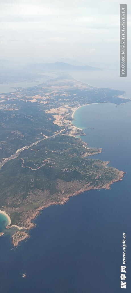 泰国曼谷芭提俯瞰海岛海岸线美景