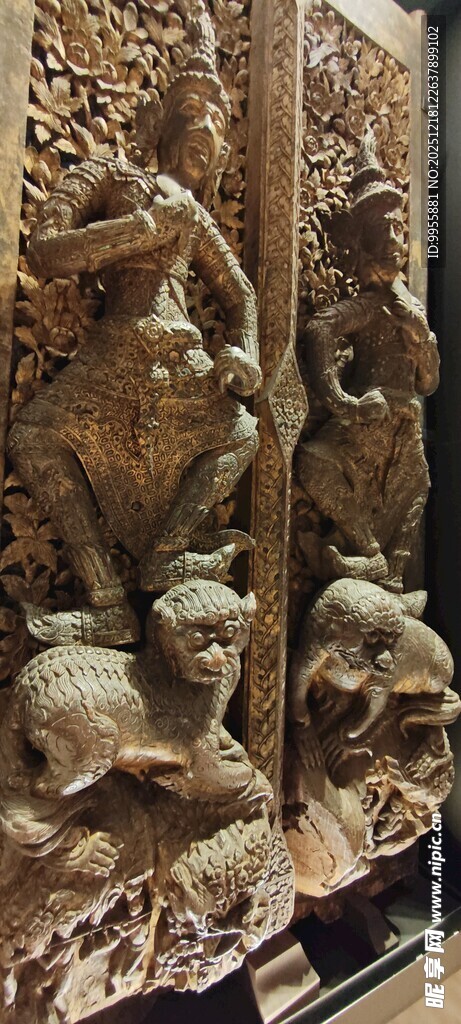 泰国曼谷芭精美古代浮雕艺术作品