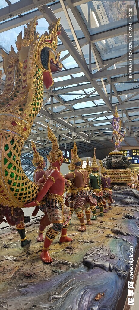 泰国曼谷芭提雅室内圣诞装饰场景