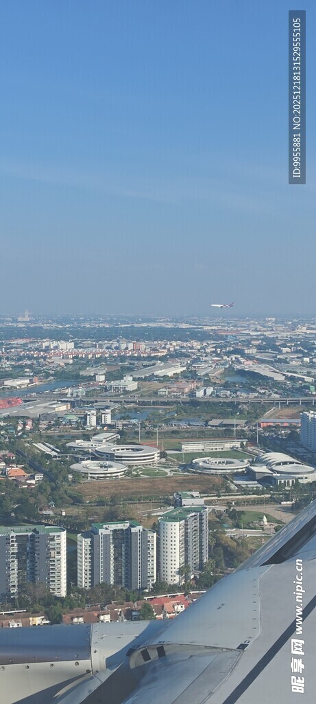 泰国曼谷芭提雅城市高空俯瞰景观