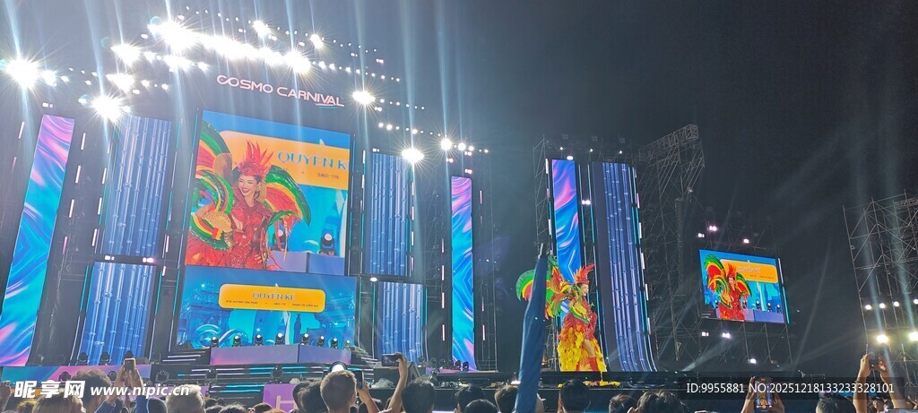 越南芽庄城市璀璨夜景灯光秀