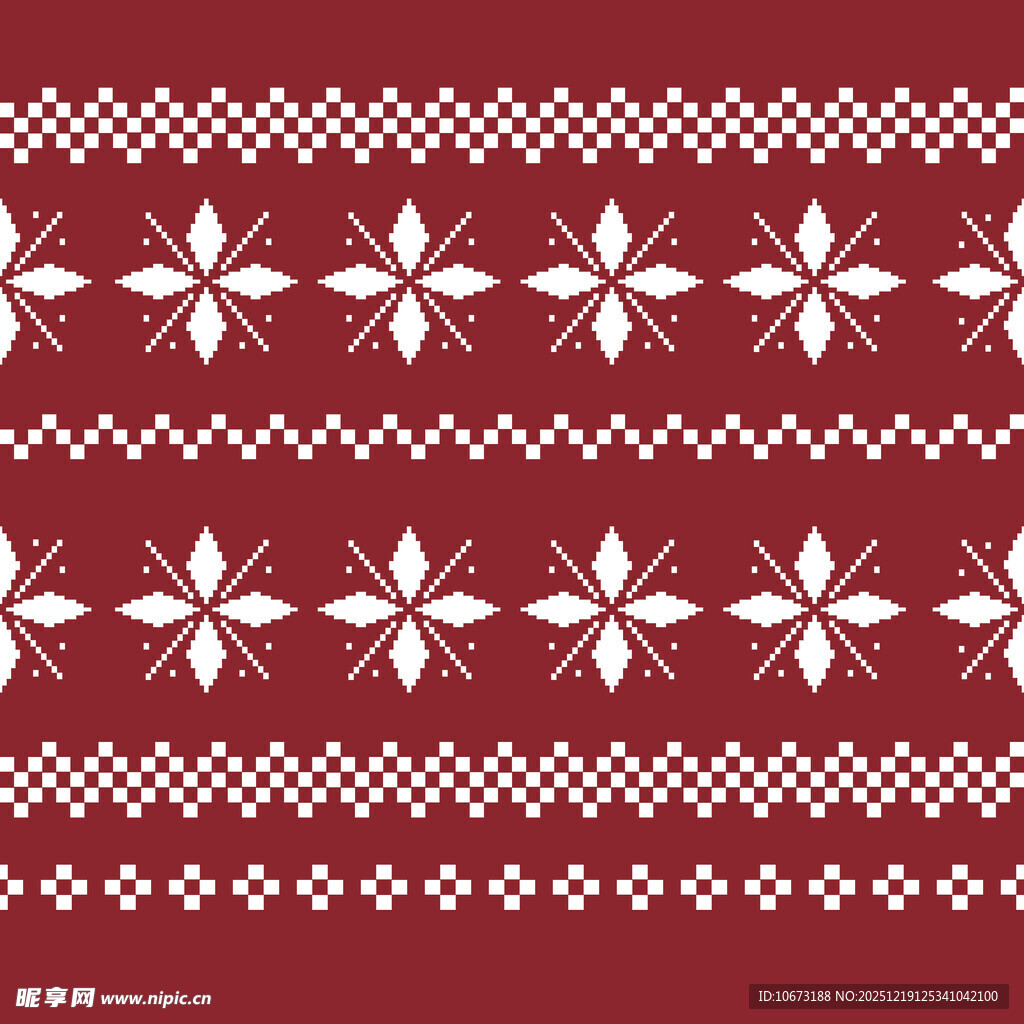 红色针织花纹图案设计