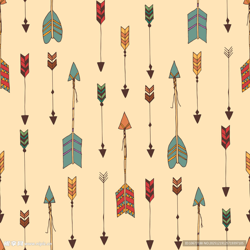 多彩箭头图案背景纹理