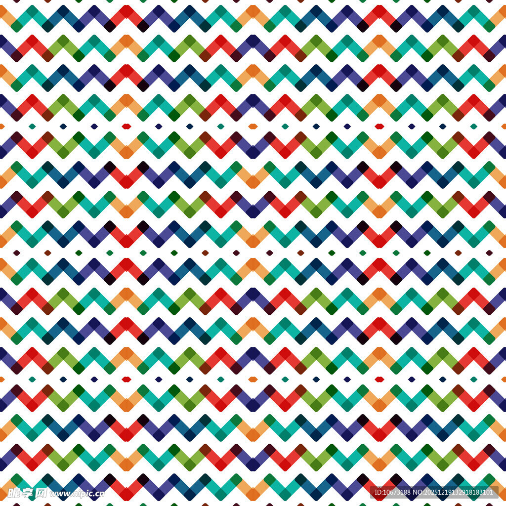 多彩锯齿形几何图案背景