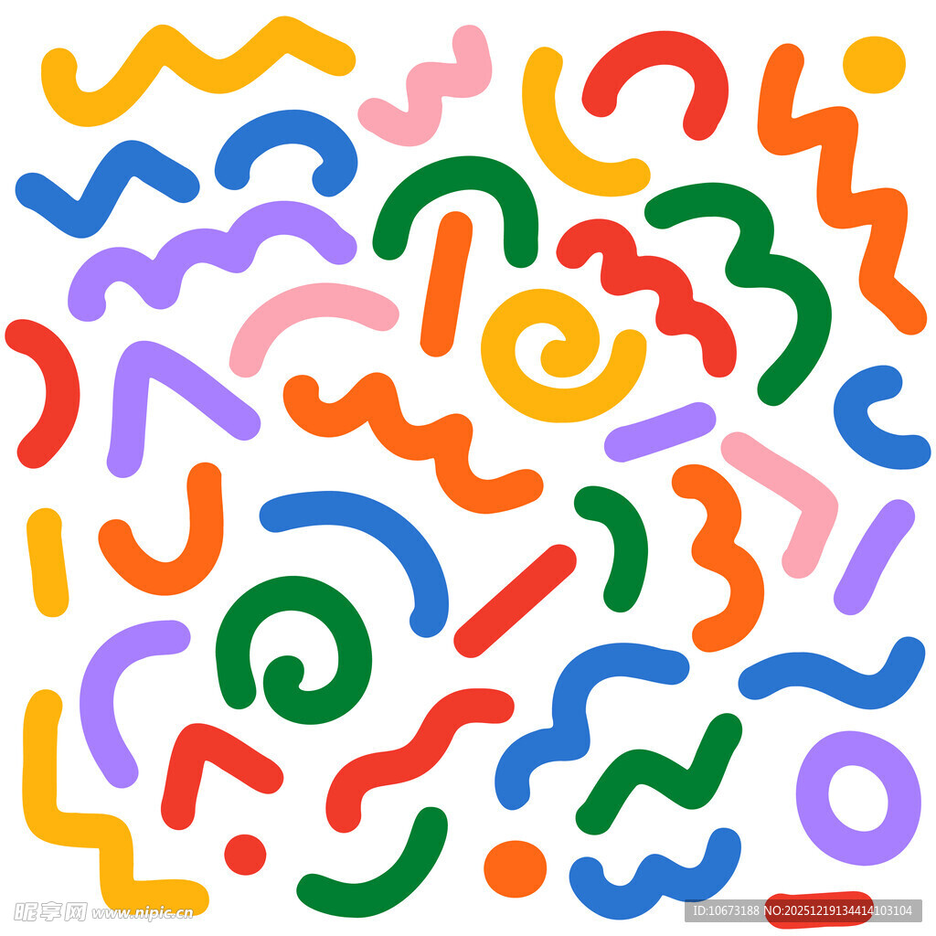 多彩抽象线条图案背景