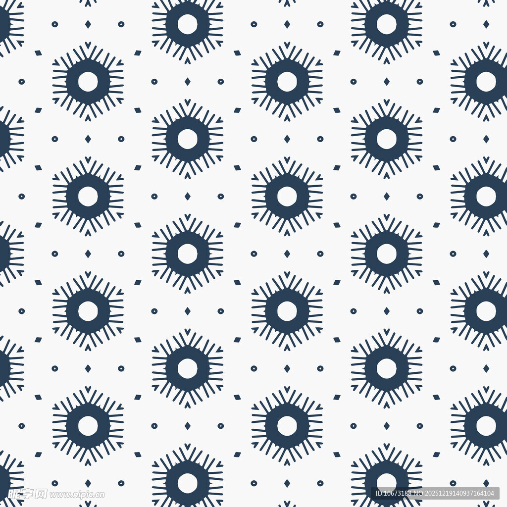 蓝白几何图案无缝背景