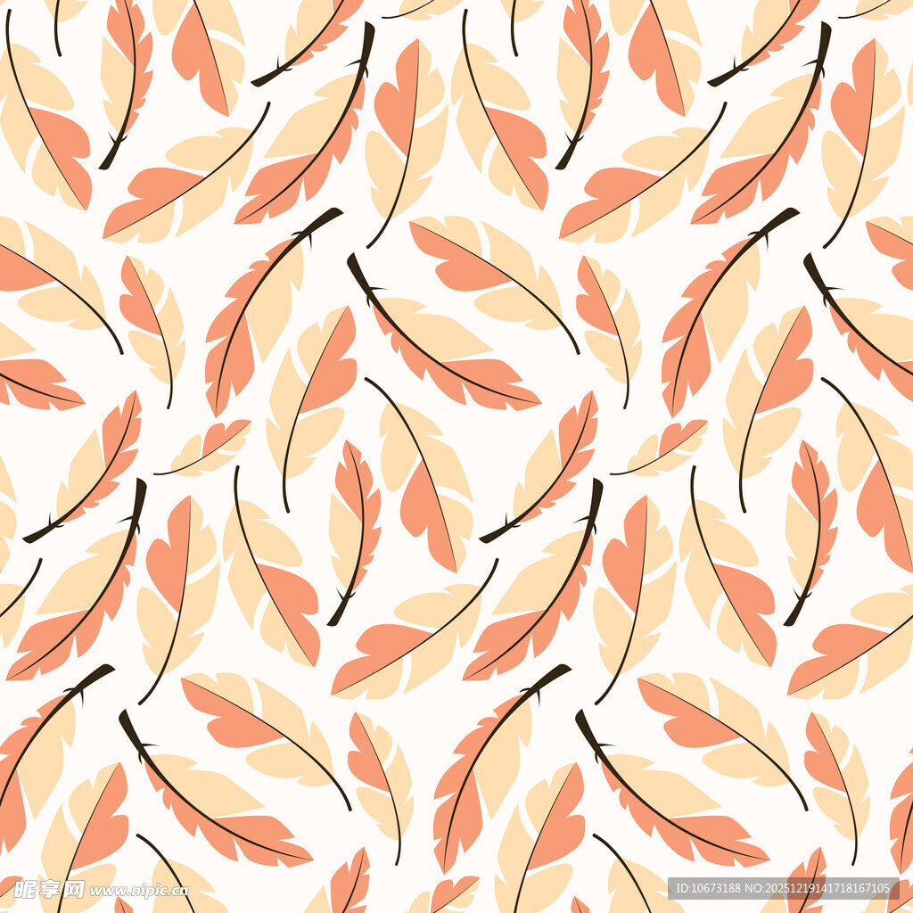 秋季树叶图案无缝背景