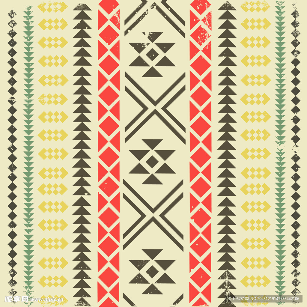 民族风几何图案纹理设计