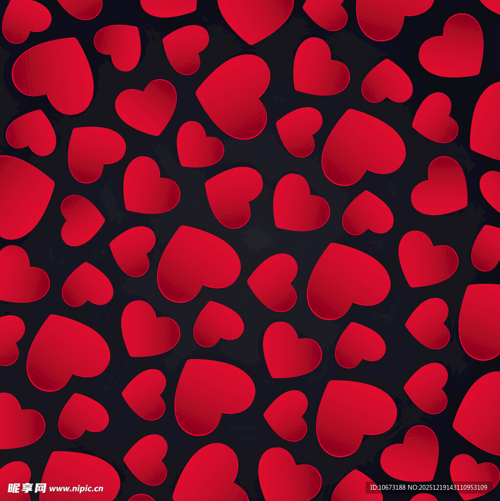 红色心形图案背景