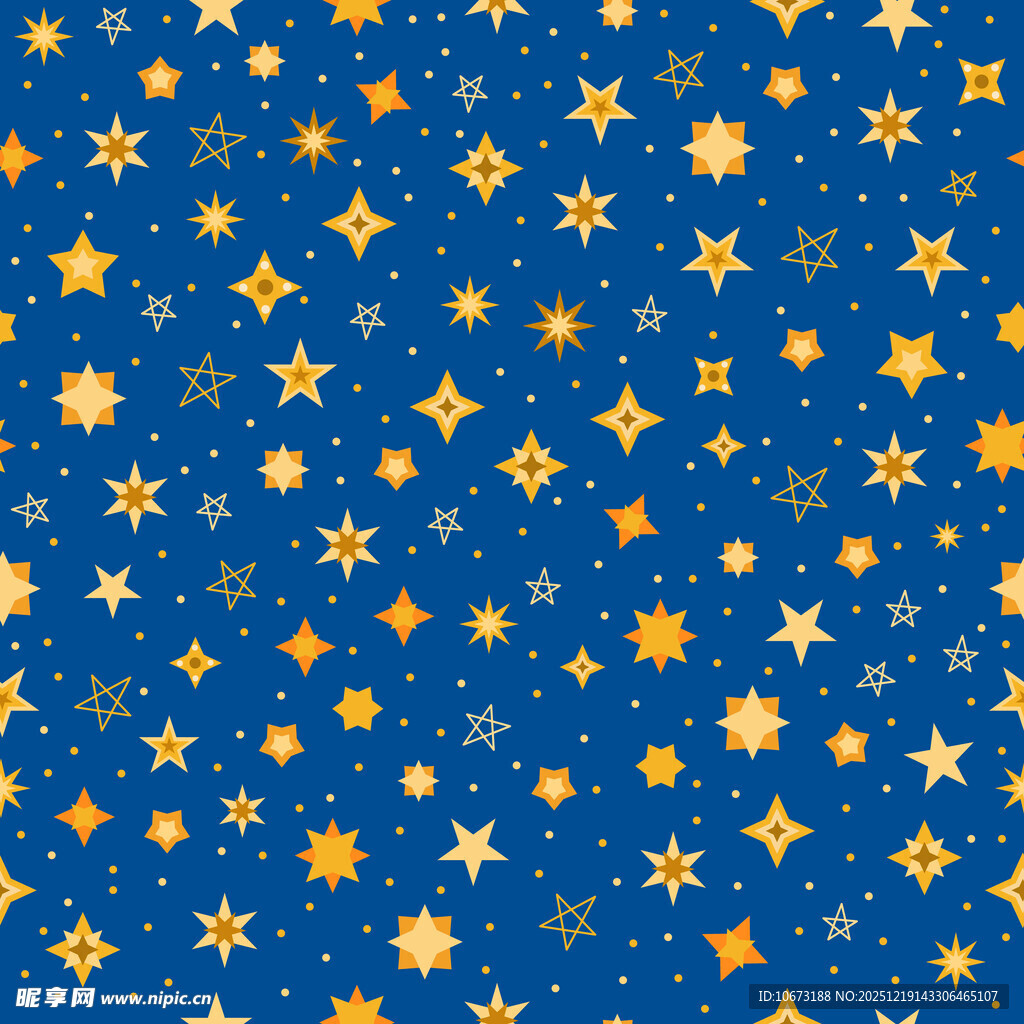 蓝色背景星星图案纹理
