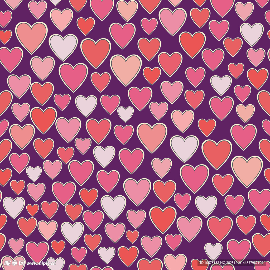 浪漫心形图案背景