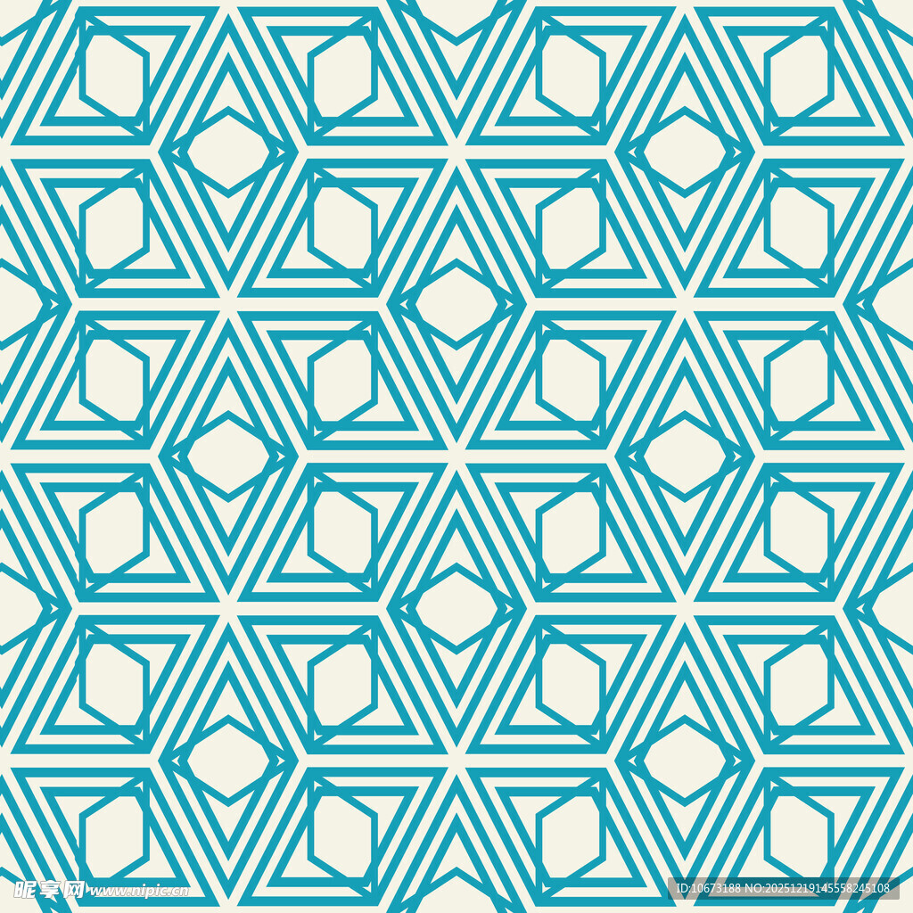 蓝白几何图案无缝背景