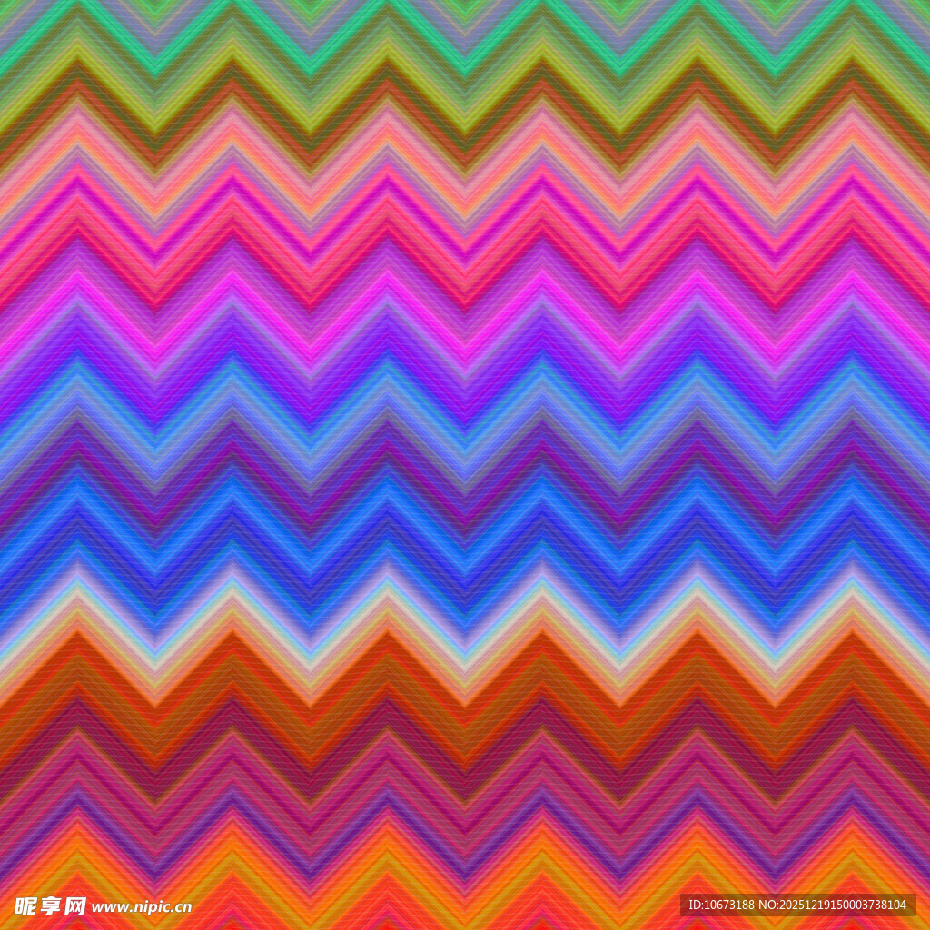 多彩锯齿形几何图案背景